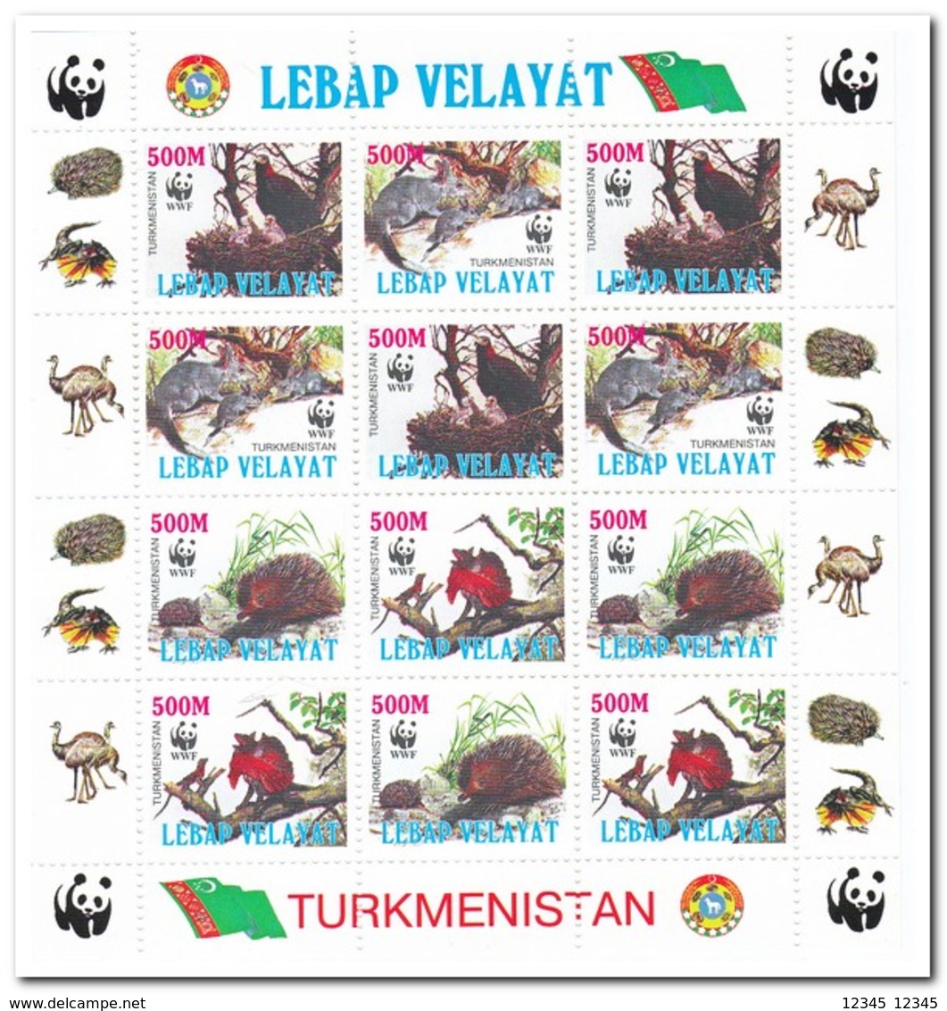 Lebap Velayat, Postfris MNH, Birds, WWF, Animals - Turkmenistan