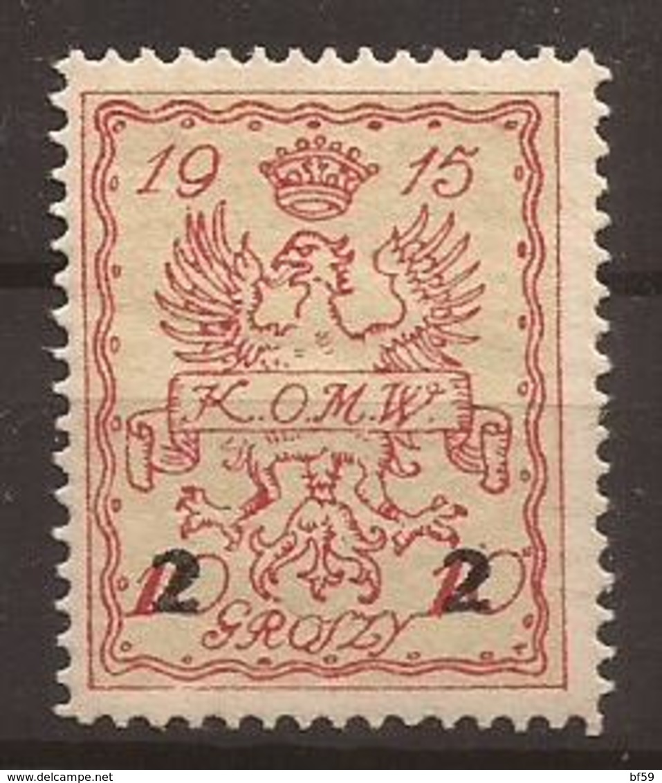 POLOGNE Poland 1915 Stadtpost Warschau VARSOVI - YVERT N°6 Signé Petriuk BPP - NEUF X Trace Propre - Unused Stamps