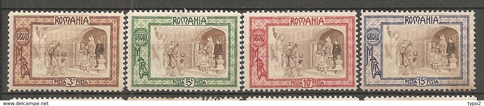 ROU -   Yv. N°  203 à 206 *  Bienfaisance Cote  18 Euro  BE   2 Scans - Unused Stamps