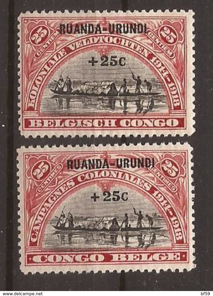 AFRIQUE ORIENTALE ALLEMANDE - OCCUPATION BELGE - 1929 - YVERT N°79 Et 80 - NEUF XX MNH - Unused Stamps