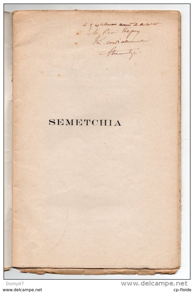 SEMETCHIA . ÉTIENNE DECREPT . Texte Basque . Texte Français . Dédicace . Théatre - Réf. N°127L - - Pays Basque