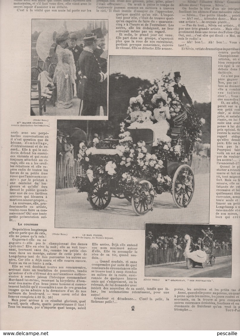 LA VIE AU GRAND AIR 11 06 1899 - FETE SPORTIVE ECHO DE PARIS - GYMNASTIQUE DIJON - BOUTONS D'EQUIPAGES - DERBY EPSOM - Revistas - Antes 1900