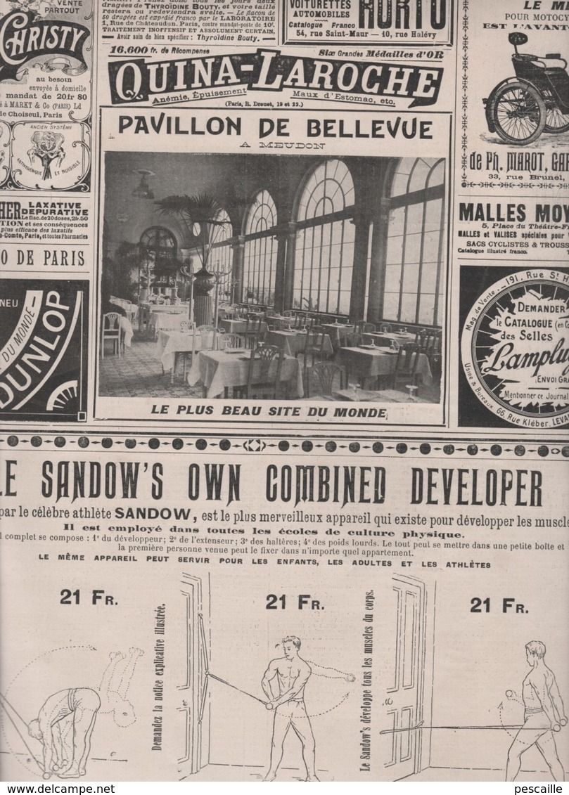 LA VIE AU GRAND AIR 11 06 1899 - FETE SPORTIVE ECHO DE PARIS - GYMNASTIQUE DIJON - BOUTONS D'EQUIPAGES - DERBY EPSOM