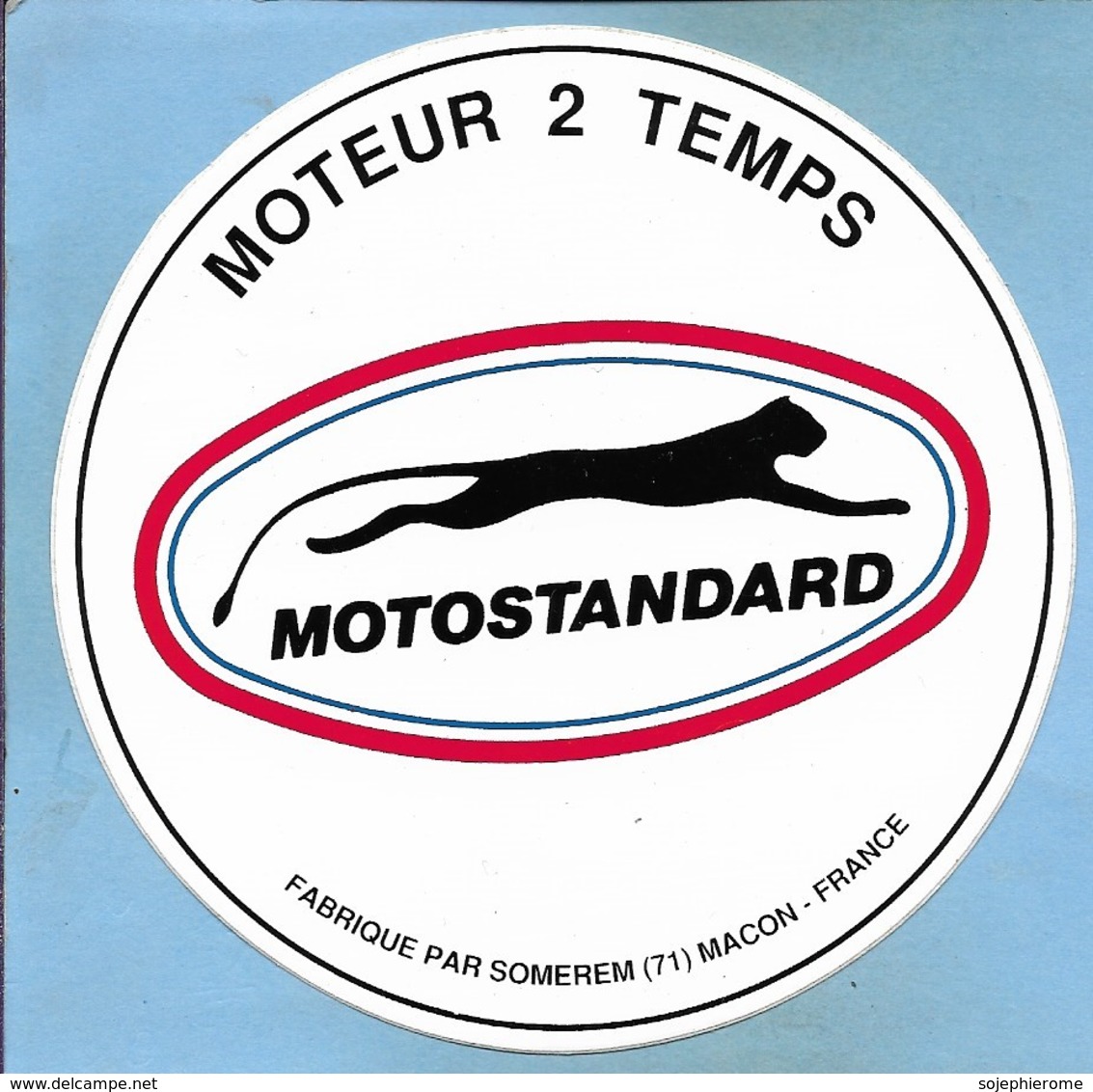 Autocollant Mâcon (71) Somerem Motostandard Moteur 2 Temps 2scans Guépard Cheetah - Autres & Non Classés