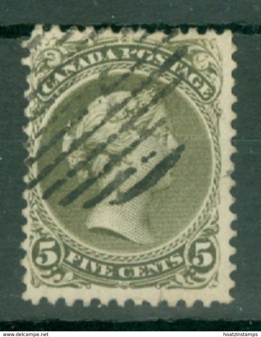 Canada: 1868/90   QV   SG63    5c   Olive-green  [Perf: 11½ X 12]   Used - Usati