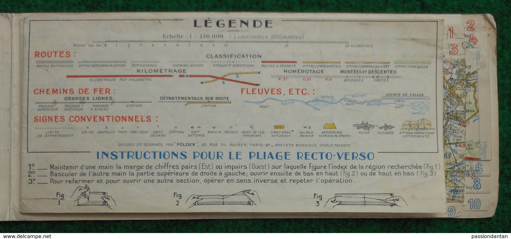 Carte Hutchinson Foldex De L’île De France - Cent Kilomètres Autour De Paris - Année 1935 - Wegenkaarten