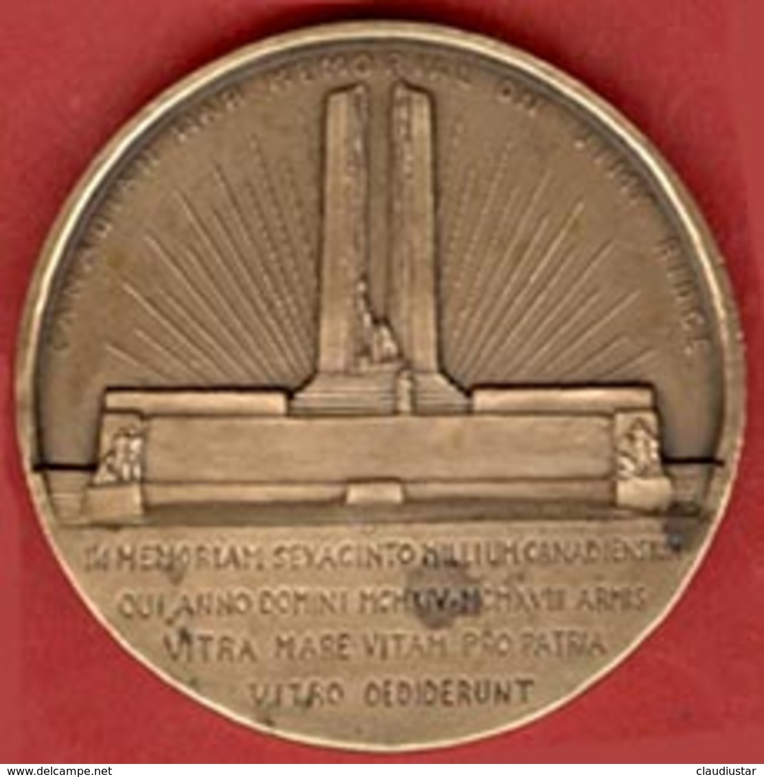 ** MEDAILLE  PELERINAGE  CANADA  -  VIMY  1936 ** - 1914-18