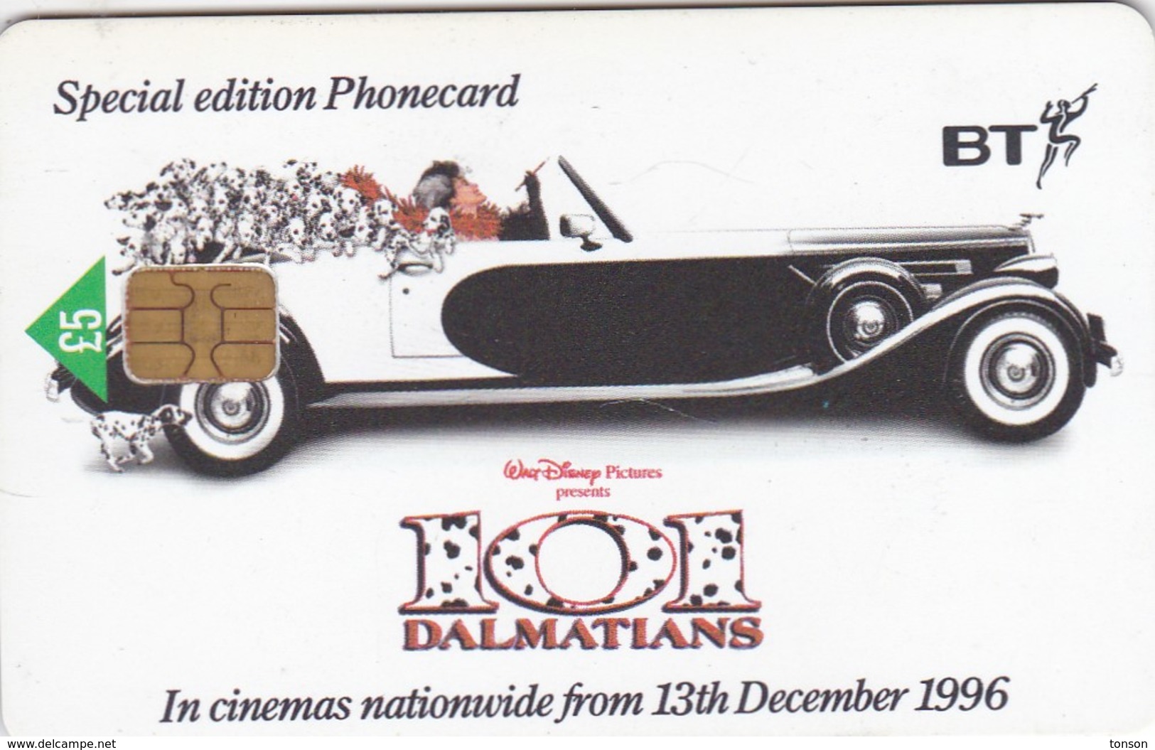 UK, BCC-046, 101 Dalmatians - Dognapped, Disney, Cars, Dogs, 2 Scans.   Chip : GPT2". - BT General