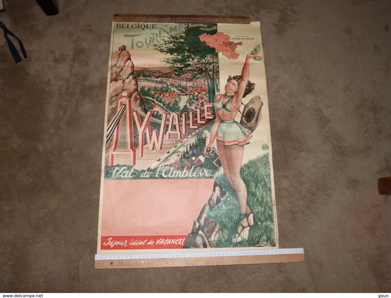 Rare Belle Affiche Aywaille Tourisme Belgique Val De L'Amblève - Etat Général  Très Correct - Affiches