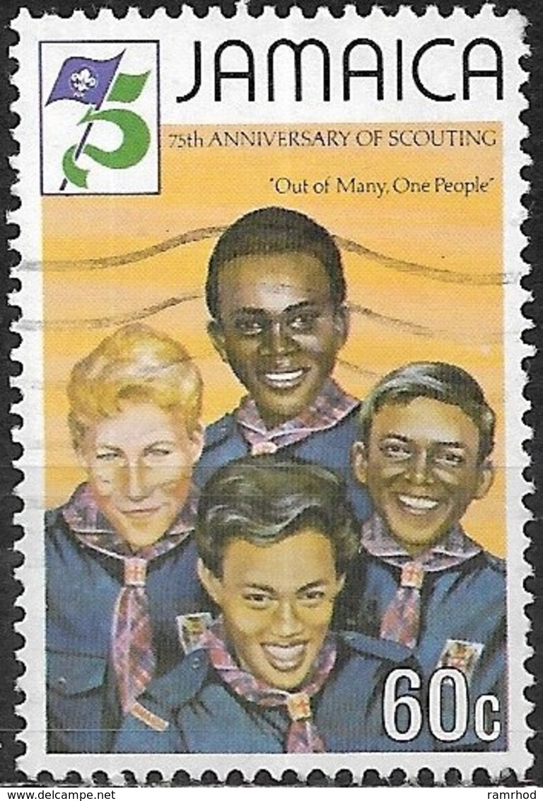 JAMAICA 1982 75th Anniv Of Boy Scout Movement - 60c - Out Of Many, One People FU - Jamaique (1962-...)