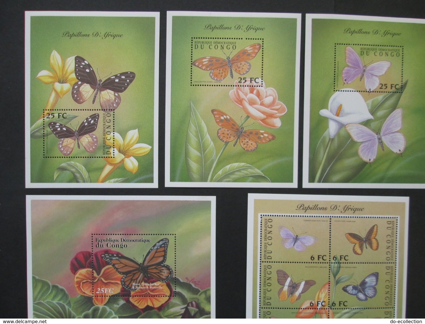 CONGO Collection Papillon 12 Blocs Timbres Neufs Papillons Butterflies Butterfly MNH Stamps - Neufs