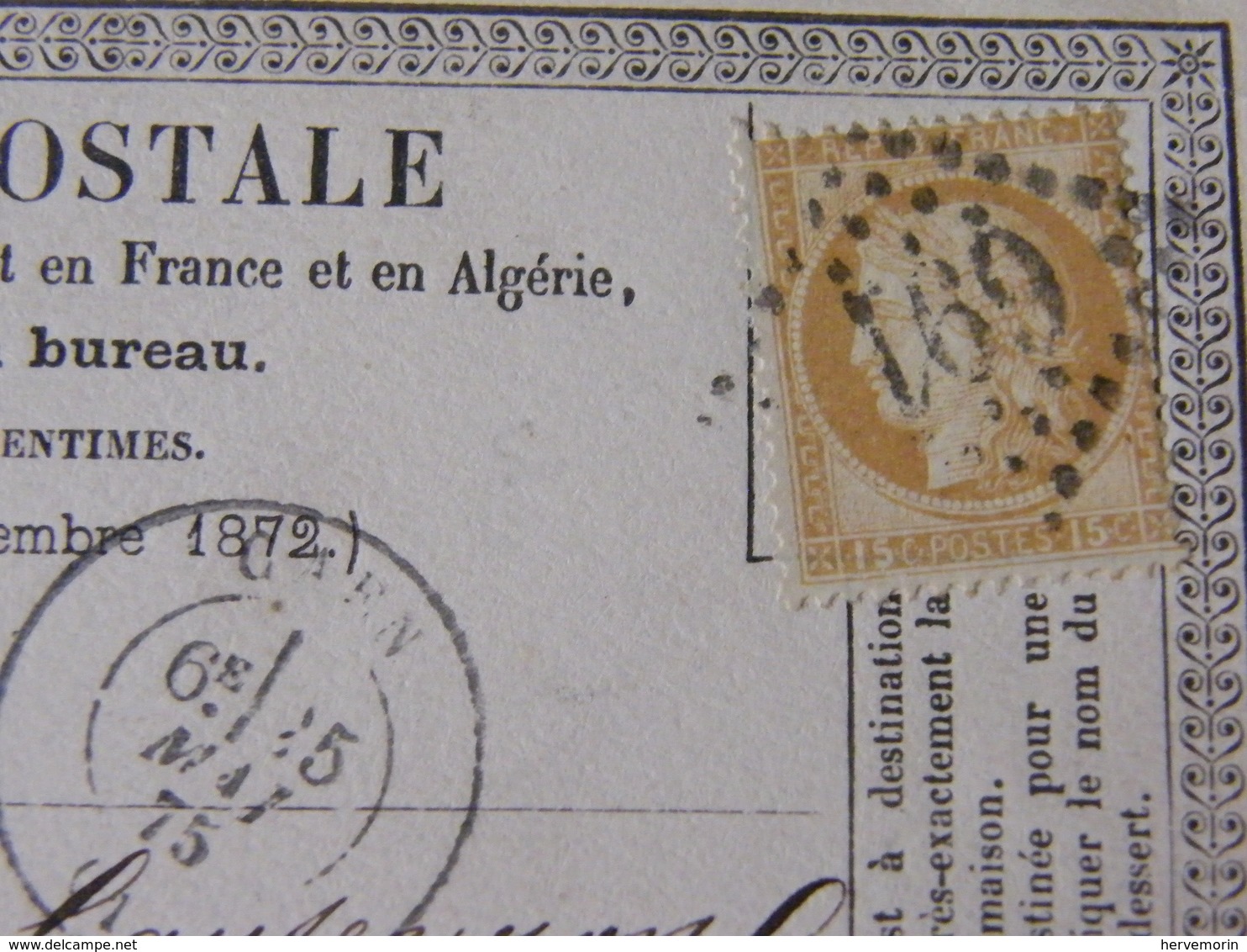 Ceres  No59   Sur Lettre Ttb - 1849-1850 Ceres