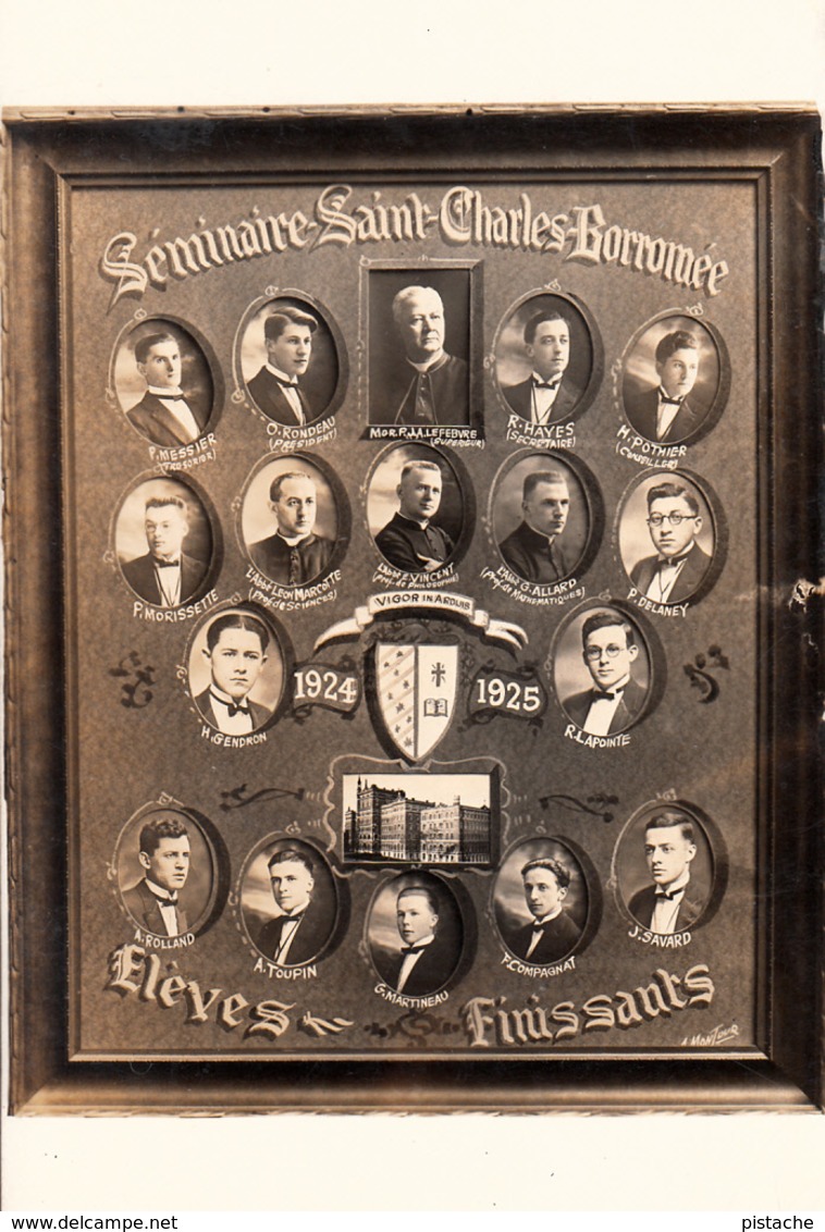 Real Photo Véritable - Sherbrooke Québec - Séminaire Saint-Charles-Borromée - Finissants 1924-1925 - 2 Scans - Sherbrooke