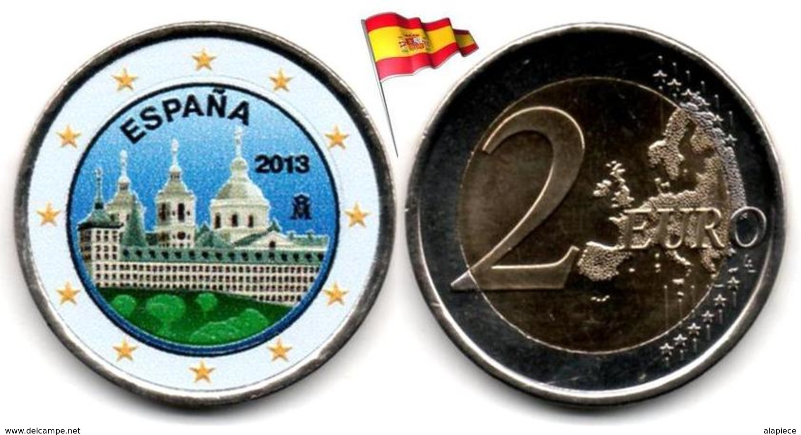 Espagne - 2 Euro 2013 - (El Escorial - Colorée) - Spain