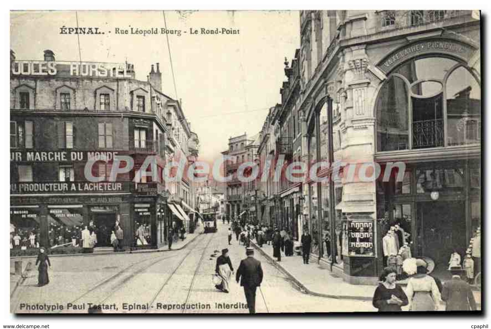 CPA Epinal Rue Leopold Bourg Le Rond Point - Epinal