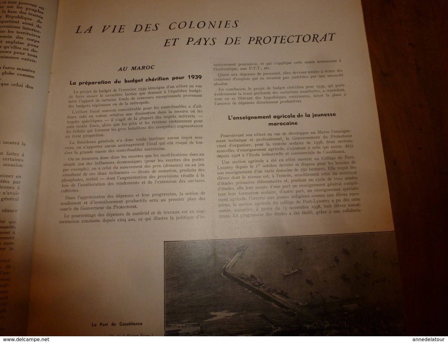 1938  LCCI : Le Général Noguès En Tournée Au Maroc; CASABLANCA ; Indochine (Cam Dinh ); Etc - 1900 - 1949