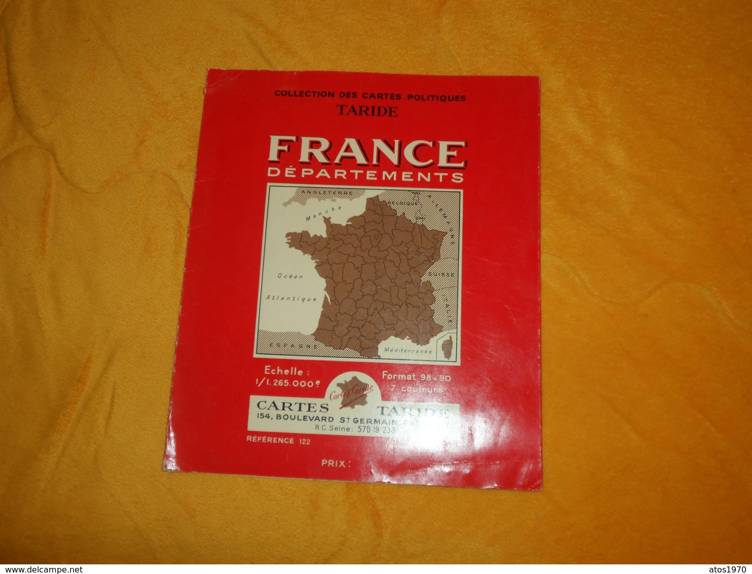 CARTE ANCIENNE TARIDE FRANCE DEPARTEMENTS...ECHELLE 1/1.265.000e 7 COULEURS..DATE ?.. - Autres & Non Classés