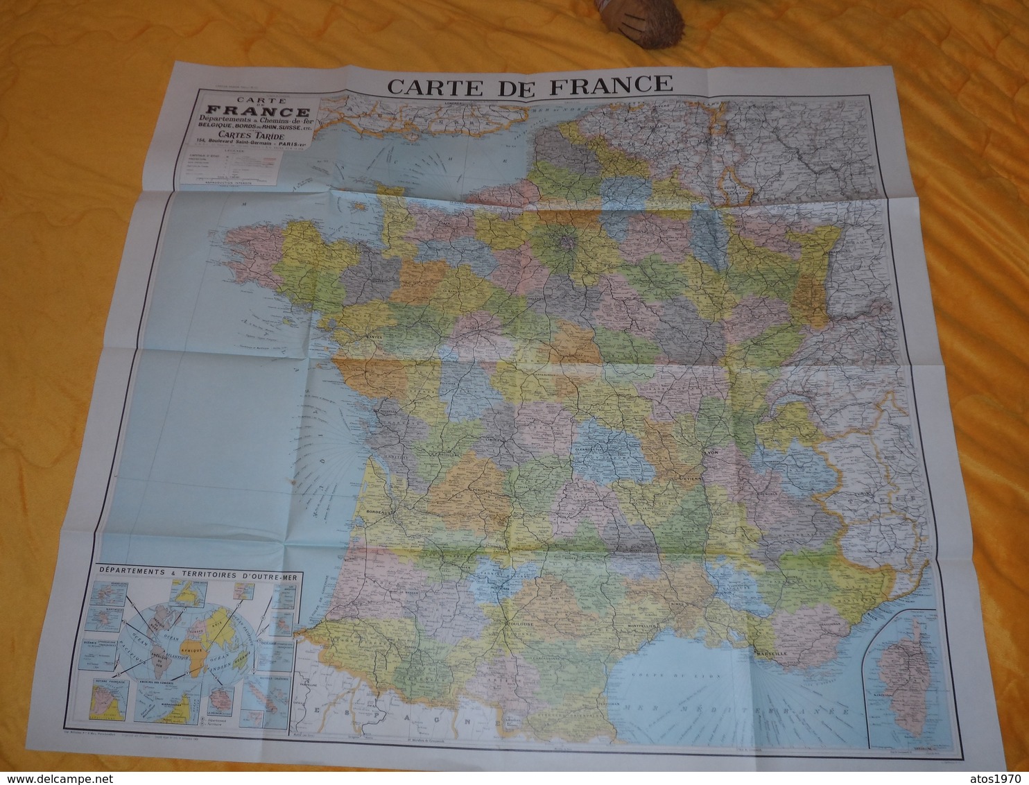 CARTE ANCIENNE TARIDE FRANCE DEPARTEMENTS...ECHELLE 1/1.265.000e 7 COULEURS..DATE ?.. - Autres & Non Classés