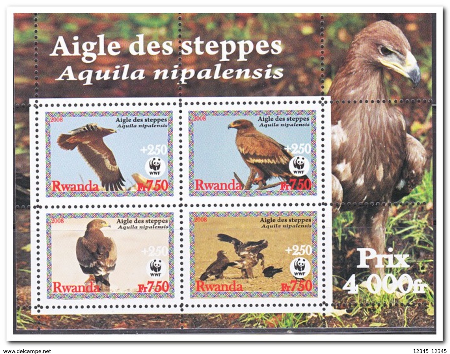 Rwanda 2008, Postfris MNH, Birds, WWF - Ongebruikt