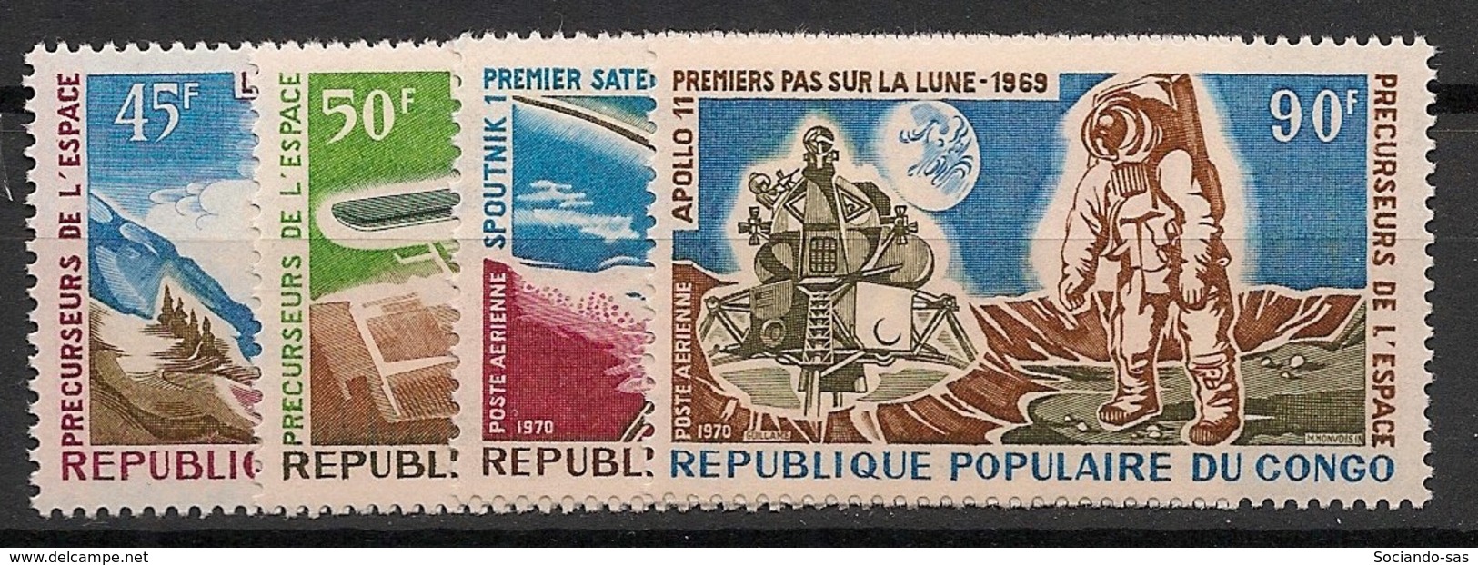 Congo - 1970 - Poste Aérienne PA N°Yv. 101 à 104 - Précurseurs De L'espace - Neuf Luxe ** / MNH / Postfrisch - Afrika