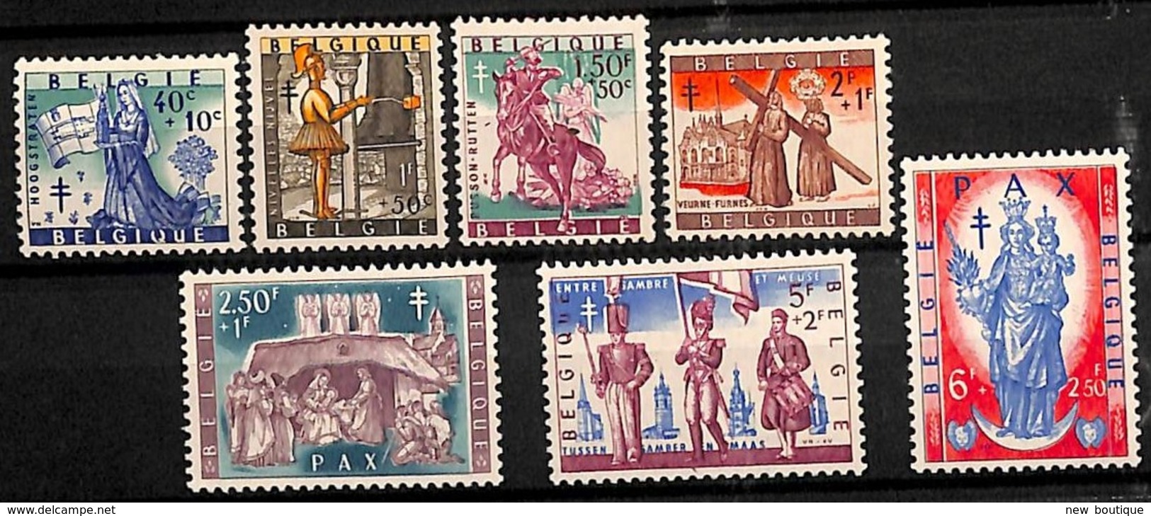 NB - [813362]TB//**/Mnh-BELGIQUE 1958 - N° 1082/88, Noël Et Légendes, Antituberculeux, Folklore, Madonnes, SC - Other & Unclassified