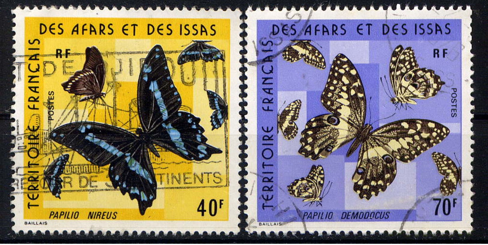 AFARS - 406/407° - PAPILLONS - Used Stamps