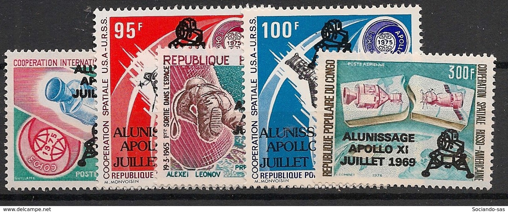 Congo - 1979 - Poste Aérienne PA N°Yv. 249 à 253 - Apollo XI - Neuf Luxe ** / MNH / Postfrisch - Mint/hinged