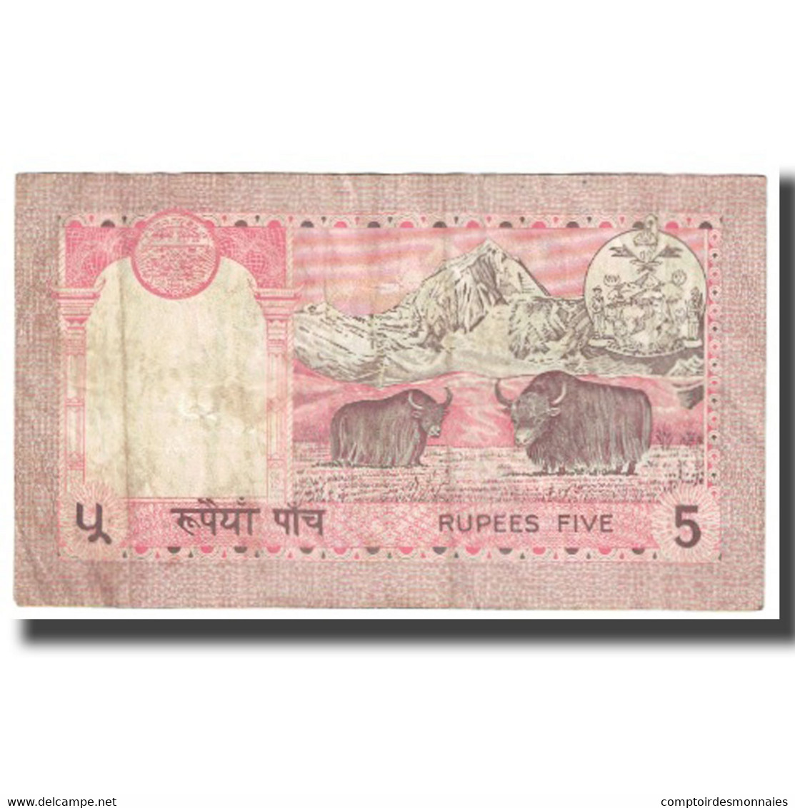 Billet, Népal, 5 Rupees, KM:30a, TTB - Nepal