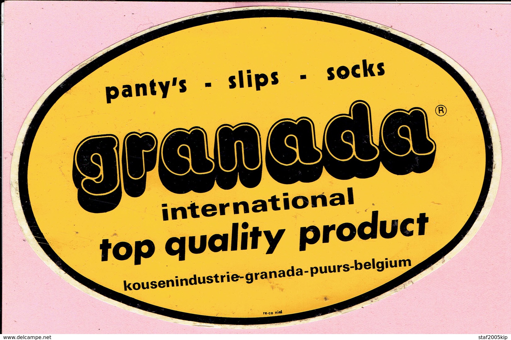 Sticker - GRANADA Intern. Top Kousenindustrie PUURS - Panty's-slips-socks - Stickers