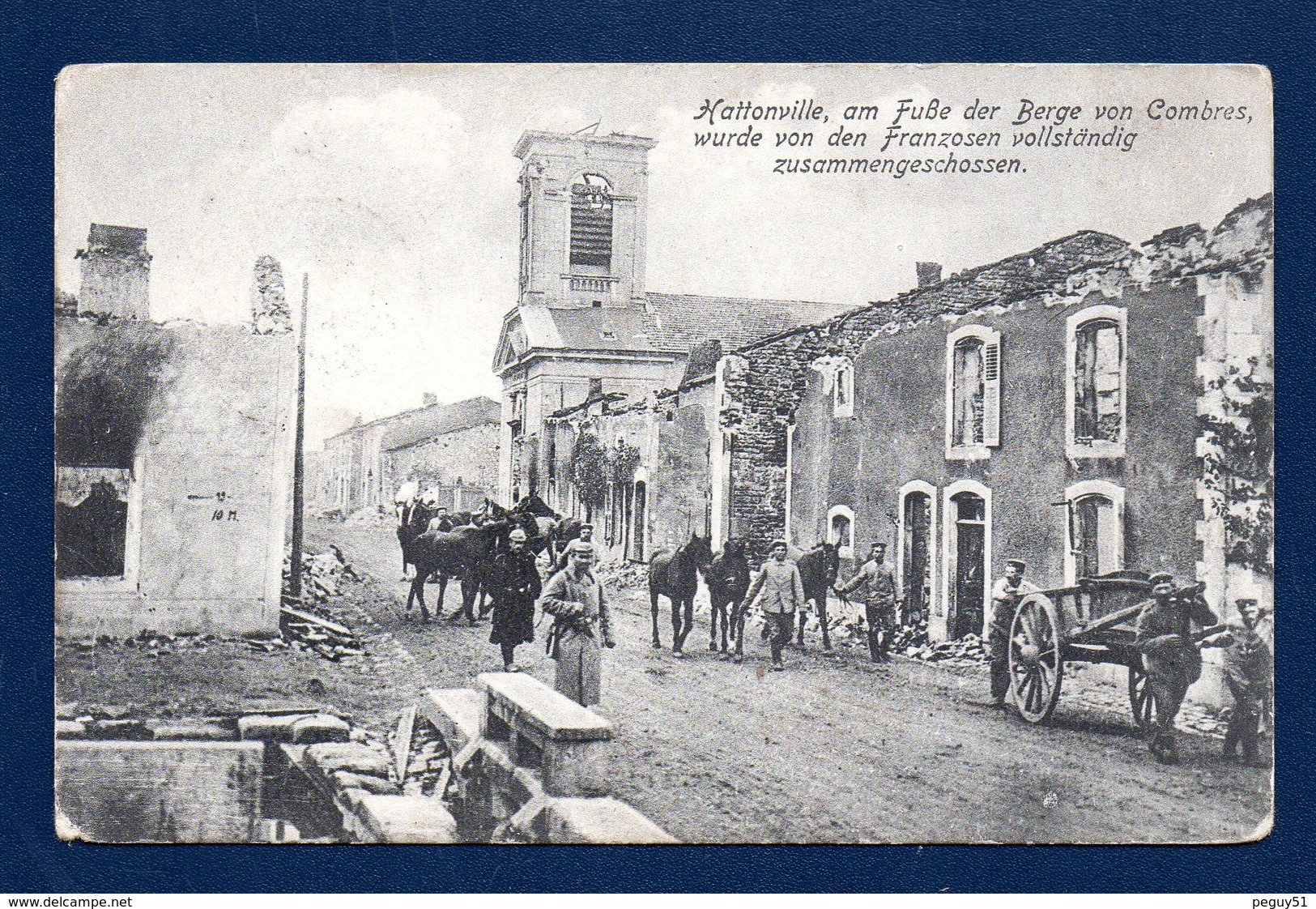 55. Hattonville ( Vigneulles). Eglise St. Sébastien. Feldpost Der 5. Bayerische Infanterie Division. 14 Regt. Déc. 1915 - Vigneulles Les Hattonchatel