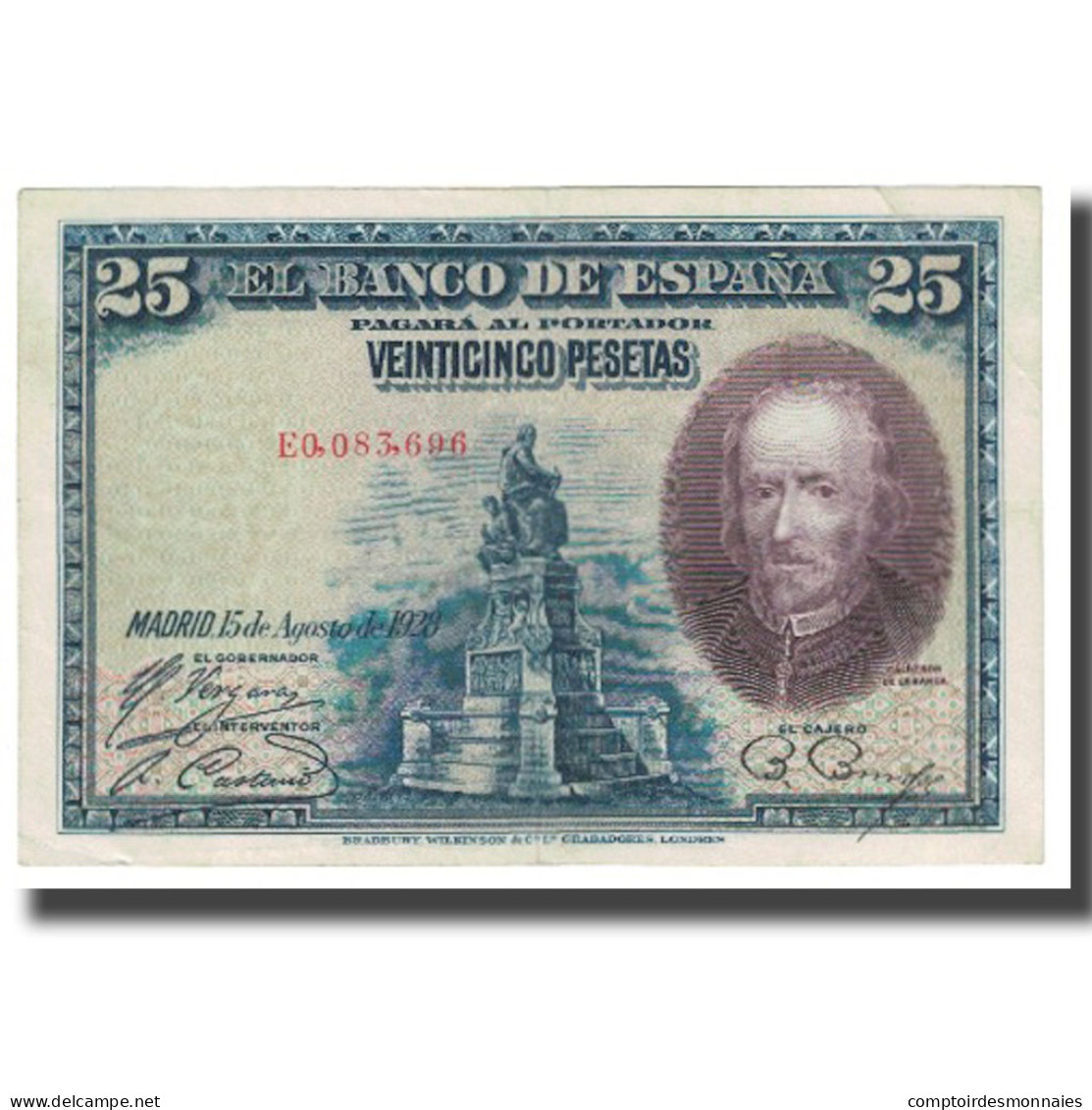 Billet, Espagne, 25 Pesetas, 1928, 1928-08-15, KM:74a, SUP - 1-2-5-25 Peseten