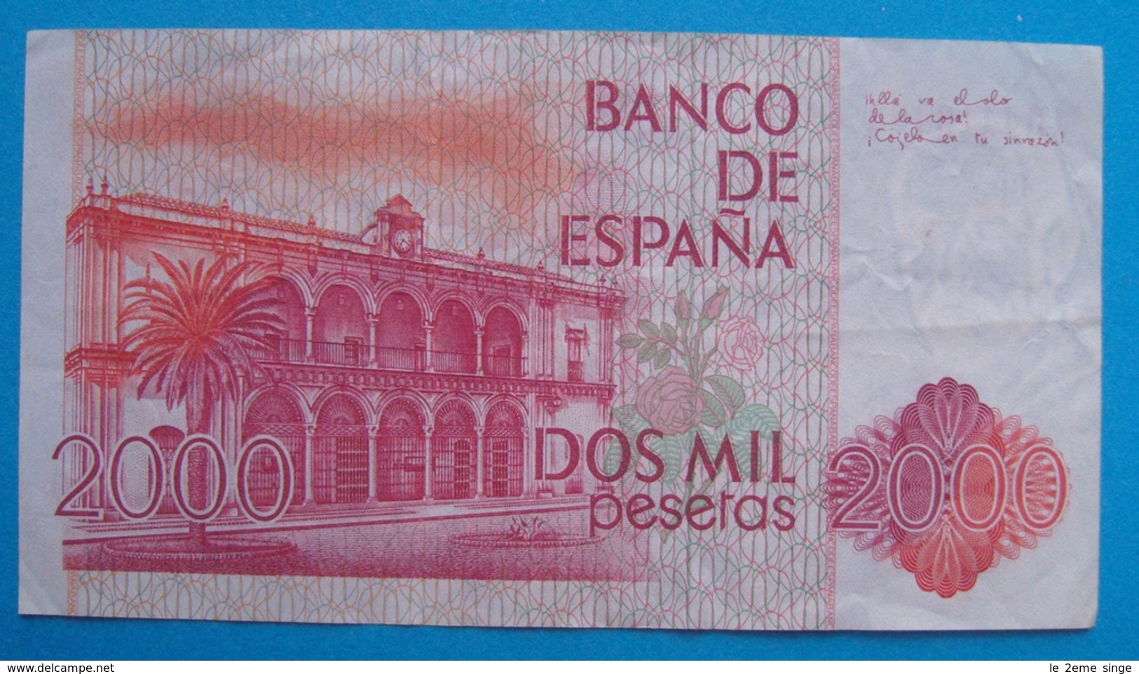 ESPAGNE Billet 2000 Pesetas 1980 Peu Circulé - [ 4] 1975-… : Juan Carlos I