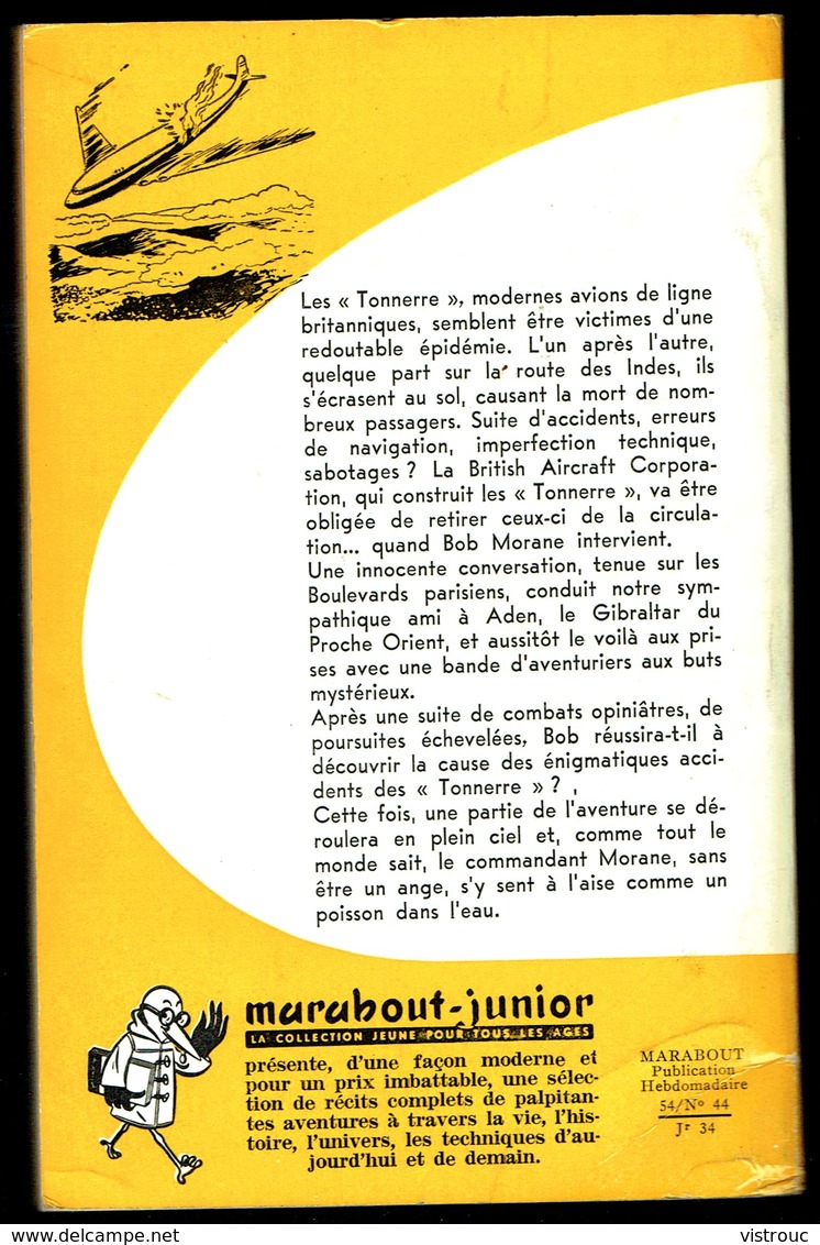 " BOB MORANE: Panique Dans Le Ciel ", Par Henri VERNES- E.O.  MJ N° 34 - Aventures. - Marabout Junior