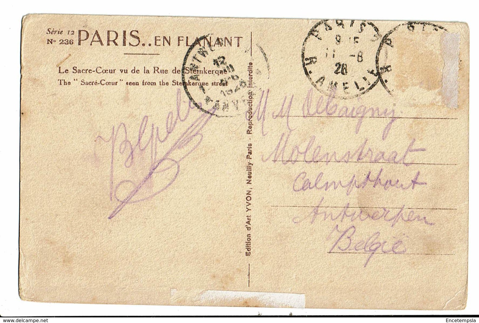 CPA - Carte Postale - FRANCE - Paris -Sacré Coeur- 1926-VM3025 - Churches