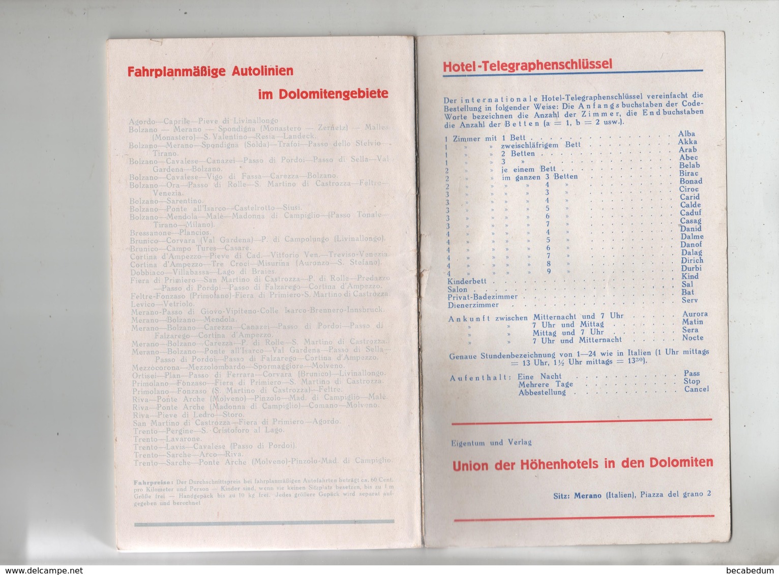 Fuhrer Durch Die Dolomiten Schematische Eisenbahnkarte - Sonstige & Ohne Zuordnung