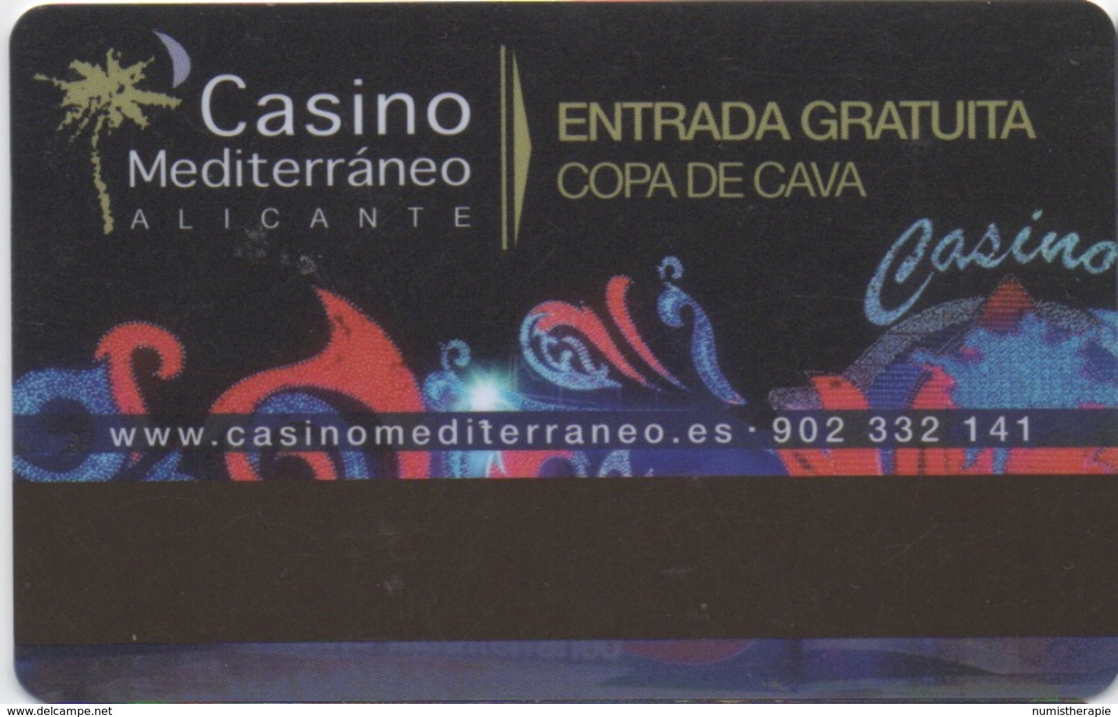 Carte Clé Hôtel Avec Invitation Casino Mediterráneo Alicante .es - Cartes D'hotel