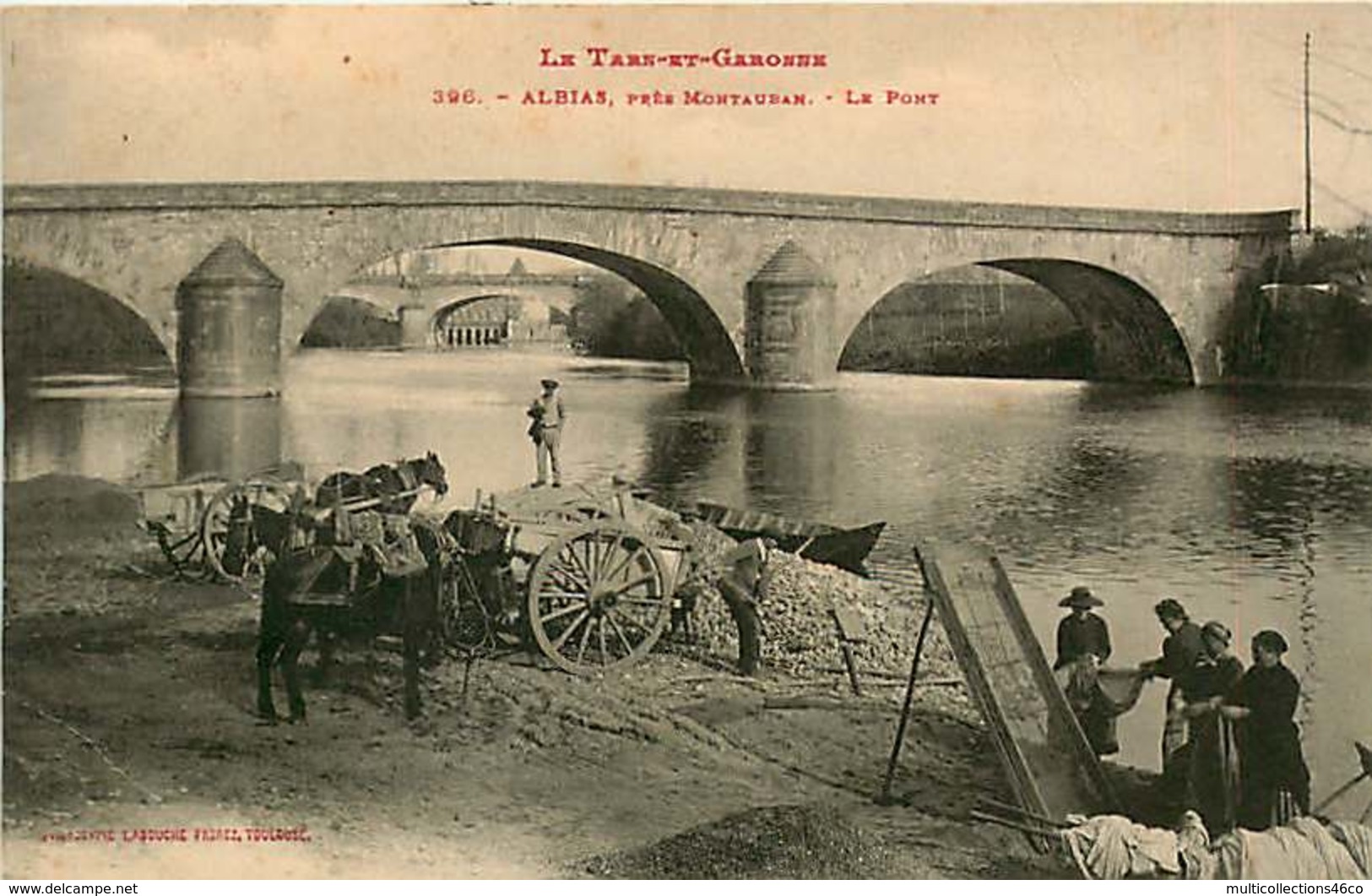 100519 - 82 ALBIAS Près Montauban - Le Pont - Lavandière Laveuse Linge - Albias