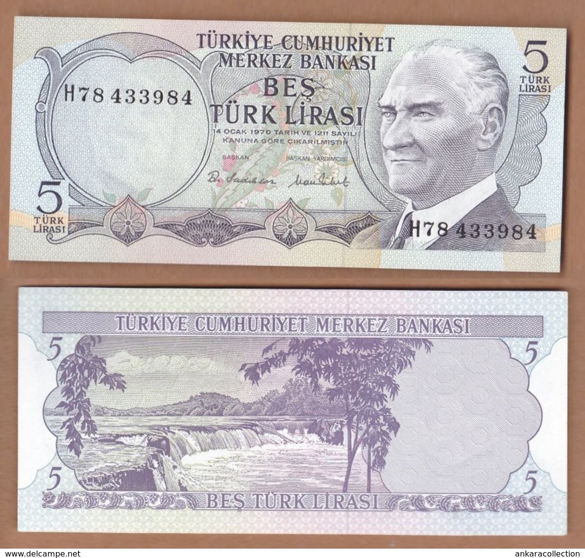 AC - TURKEY - 6th EMISSION 5 TL H UNCIRCULATED - Turkey