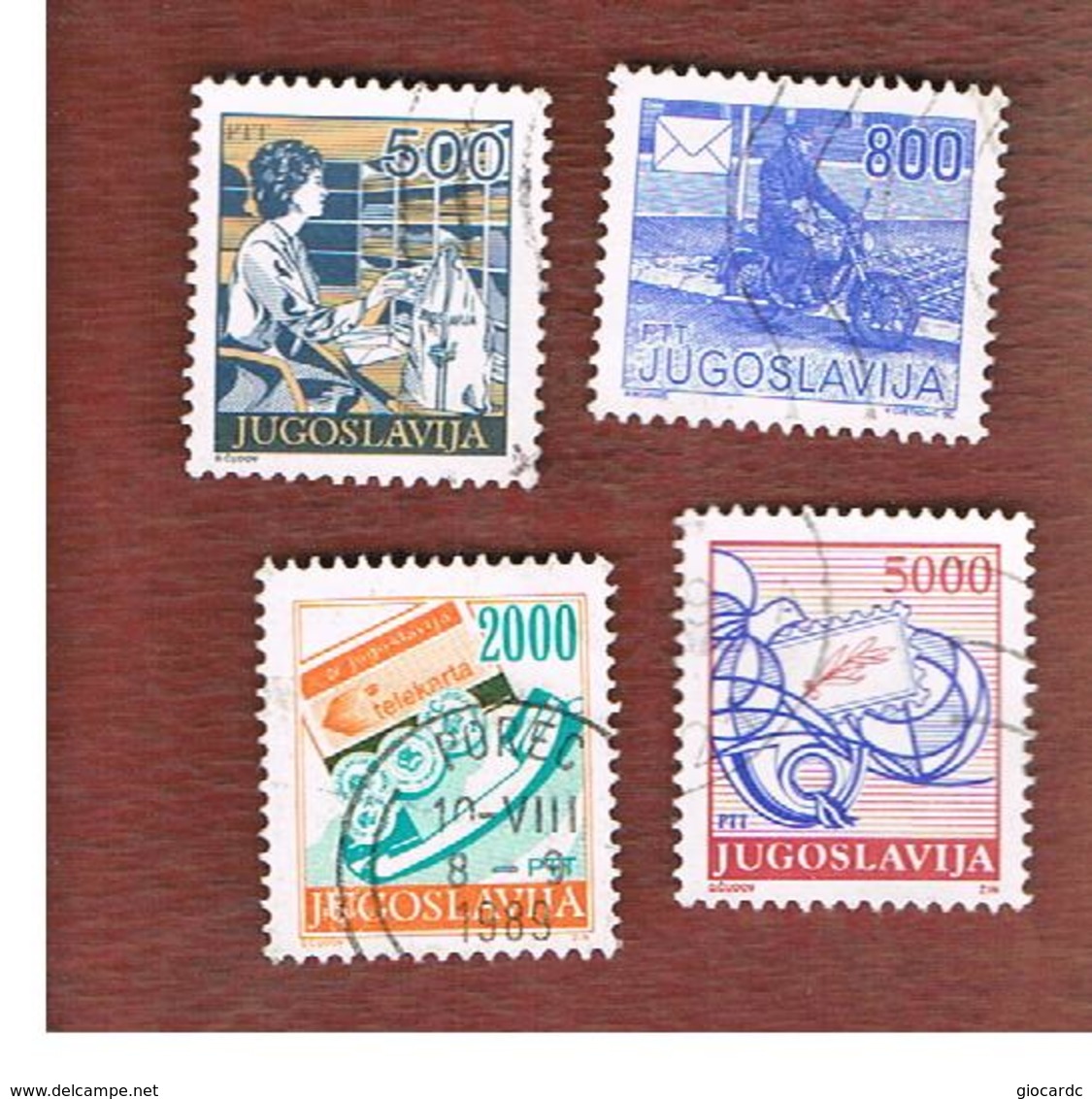 JUGOSLAVIA (YUGOSLAVIA)   - SG 2279.2283a -    1989 POSTAL SERVICES    -  USED - Usati