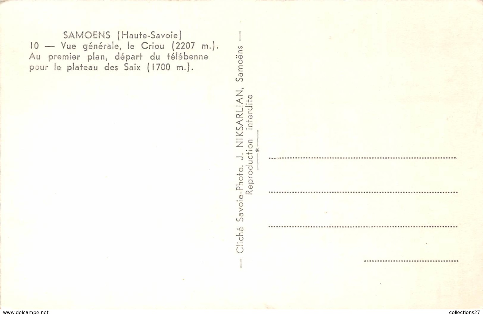 74-SAMOENS- VUE GENERALE - Samoëns