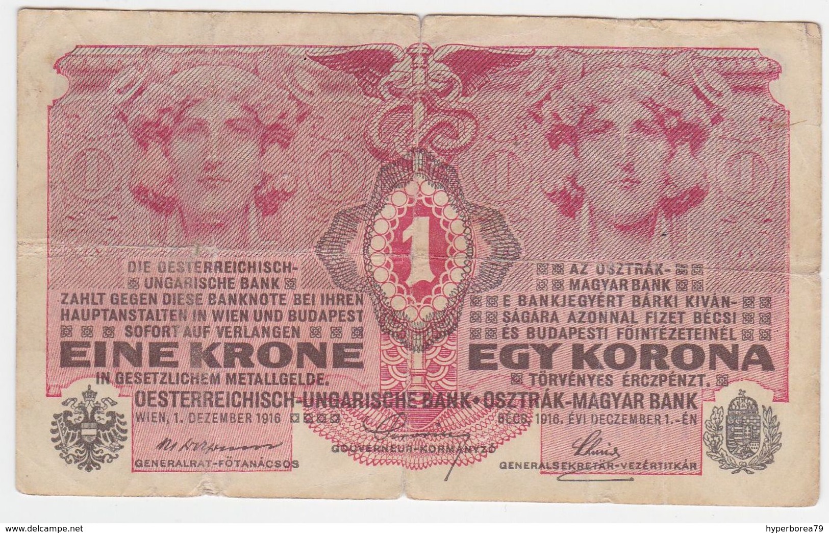 Austria P 20 - 1 Krone 1.12.1916 - Fine - Austria