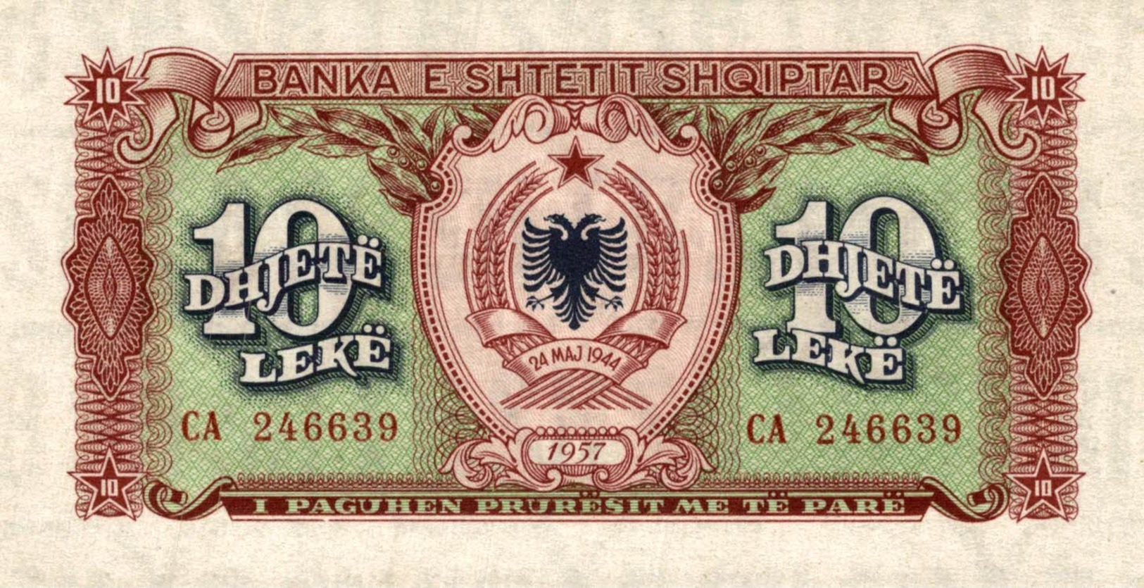 6284 -2019   BILLET DE BANQUE  ALBANIE - Albanien