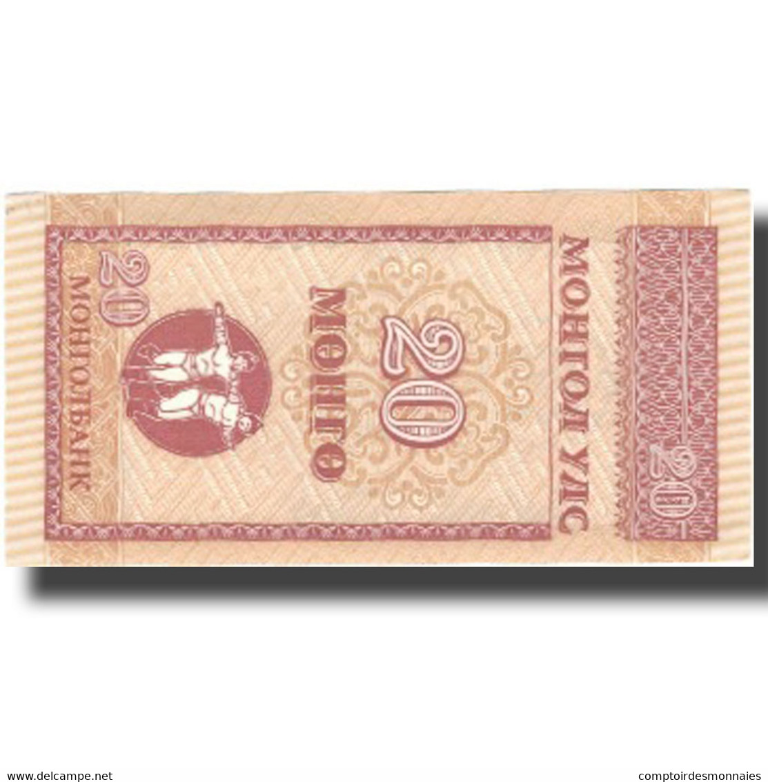 Billet, Mongolie, 20 Mongo, Undated (1993), KM:50, SPL - Mongolie