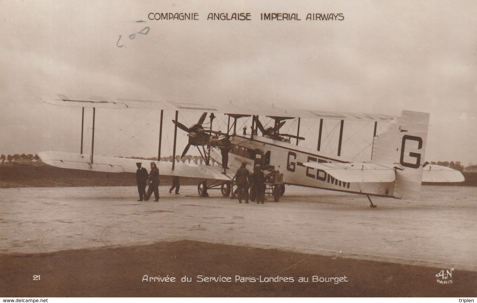 Compagnie Anglaise Imperial Airways - Arrivée Du Service Paris-Londres Au Bourget - 1919-1938: Entre Guerres