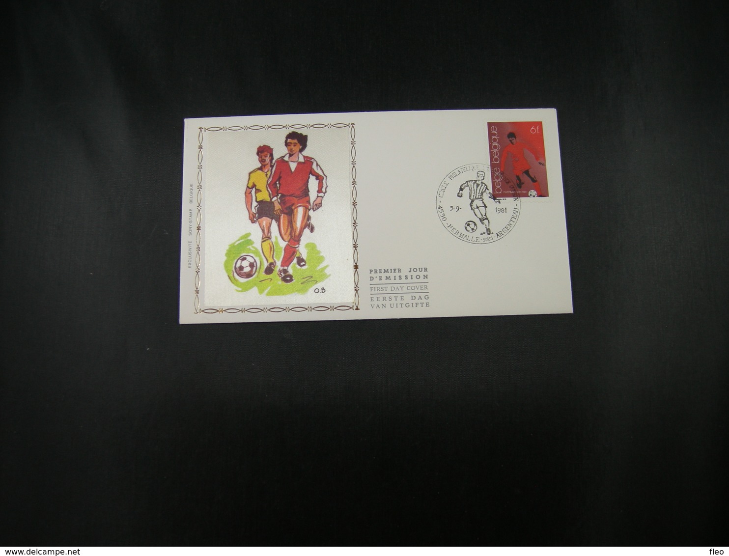 BELG.1981 2014 FDC Soie/zijde (Hermalle) : " 100 Jaar Voetbal In Belg./Centenaire Du Premier Club De Football En Belg. " - 1981-1990