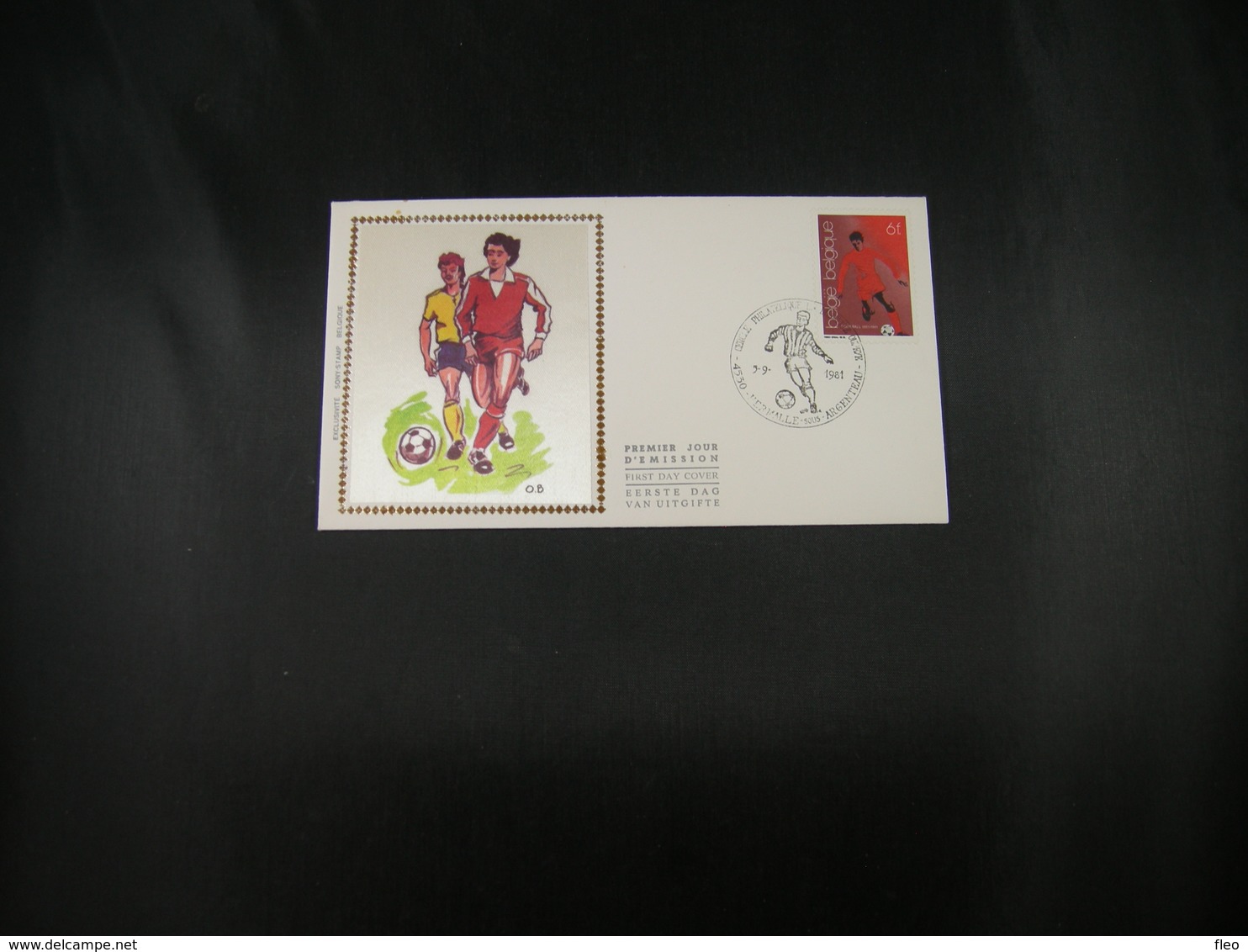 BELG.1981 2014 FDC Soie/zijde (Hermalle) : " 100 Jaar Voetbal In Belg./Centenaire Du Premier Club De Football En Belg. " - 1981-1990