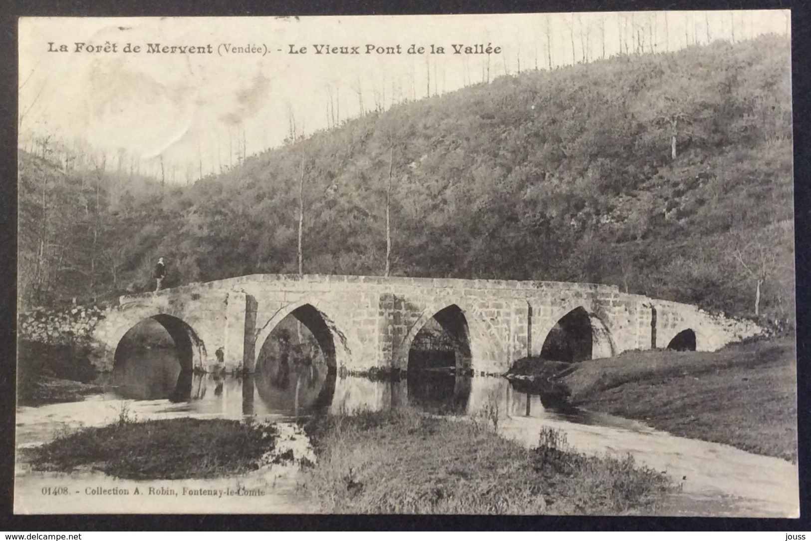 CPA31 Convoyeur Fontenay Le Comte à Breuil-Barret  Vendée Blanc 5cx2 22/9/1906 Carte Forêt De Mervent Vieux Pont Vallée - 1900-29 Blanc