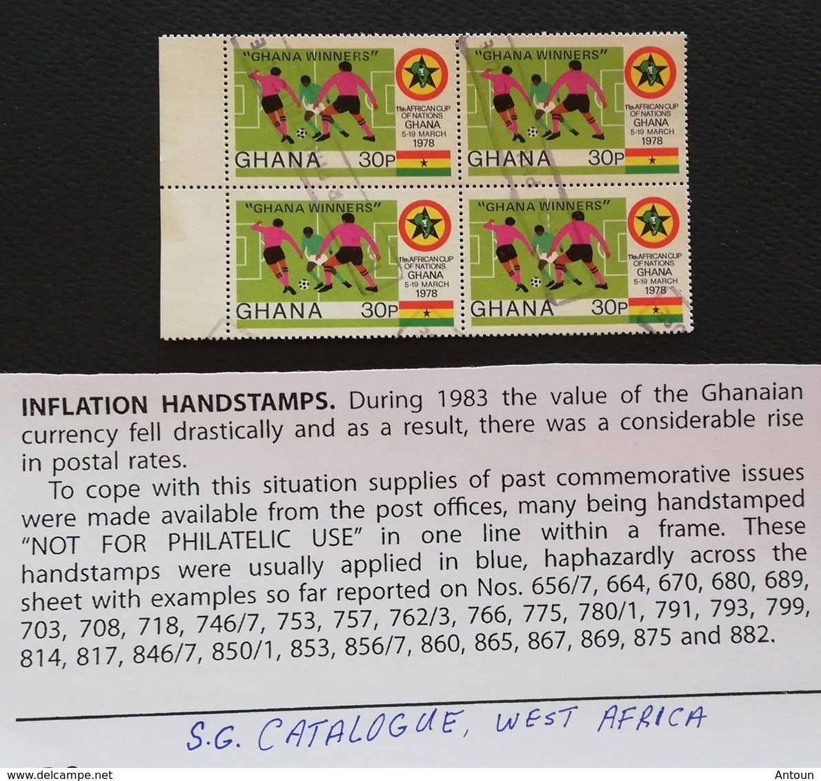 Ghana  1983 INFLATION HANDSTAMPS - Ghana (1957-...)