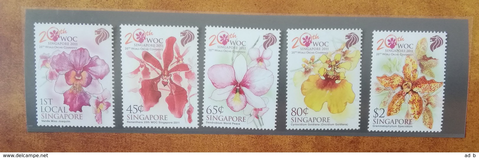 2011 Singapore. 20th World Orchid Conference. Stamp Set Presentation Pack. MNH - Orchidee