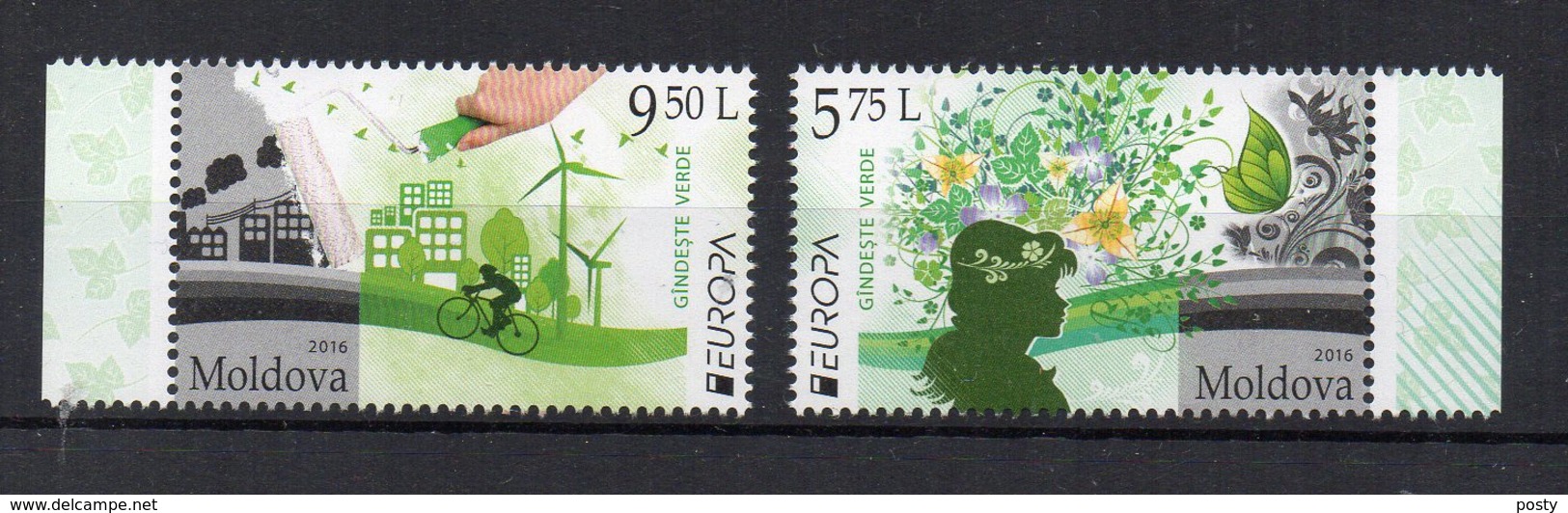 MOLDAVIE - MOLDOVA - EUROPA - VERT - THINK GREEN - 2016 - Bords De Feuillets - - Moldavie